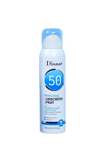 Disaar بخاخ واقي من الشمس مرطب بعامل حماية 50، حمض الهيالورونيك والآذريون (بر...