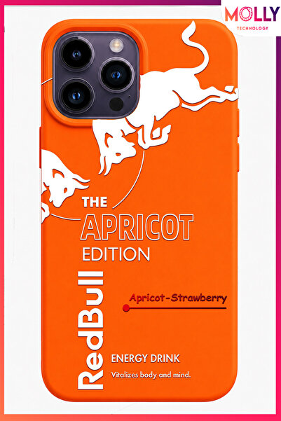 Molly iPhone 14 PRO MAX İçin Turuncu The Apricot Edition Desenli İçi Kadife S...