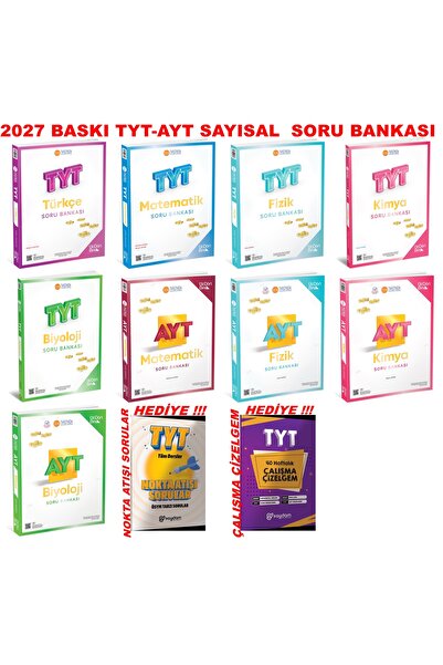 Üç Dört Beş Yayıncılık 2027 BASKI TYT-AYT SAYISAL SORU BANKASI ULTRA SET VİDE...