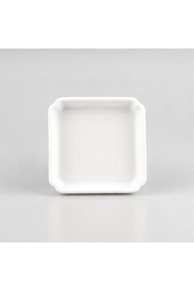 Tekbir 10x10x2 Cm Porselen Kare Sunum Tabağı | Şık ve Dayanıklı Servis Tabağı
