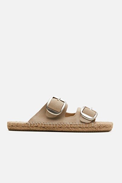 AKSWSUAR Suede Leather Espadrille Slippers