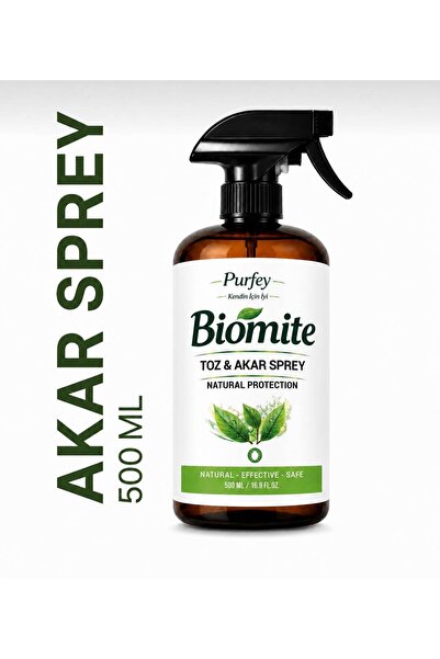 PURFEY Kendin İçin İyi Biomite Toz ve Akar Kovucu Sprey 500 ml Natural Protec...