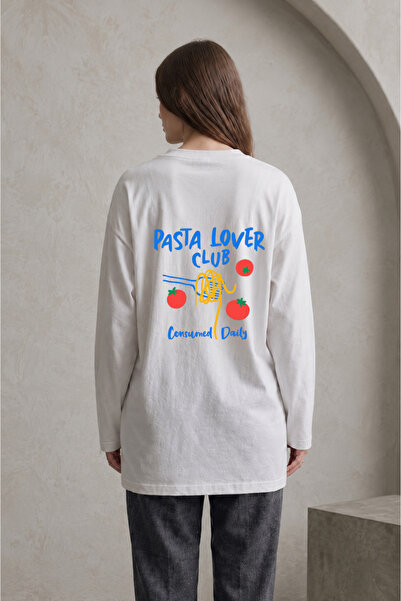Grafftee Clothing White Oversize Wide Cut Long Sleeve 100% Cotton Summer Prin...