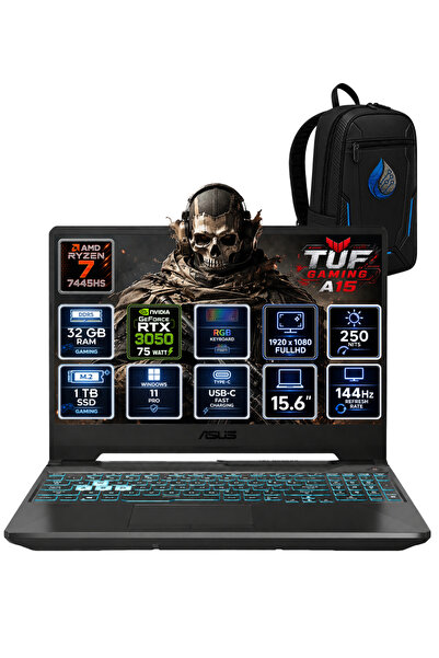 ASUS TUF Gaming A15 AMD Ryzen 7 7445HS 32 GB DDR5 1 TB SSD RTX 3050 4GB 15.6'...