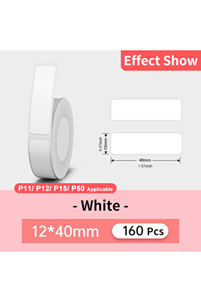 Choice 1240mm white Marklife Thermal Label Sticker 12*40mm self‑adhesive wate...
