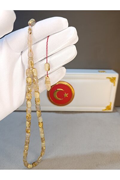 HALİL KOÇAK Gold Leaf Plated Airplane Glass Praying Beads