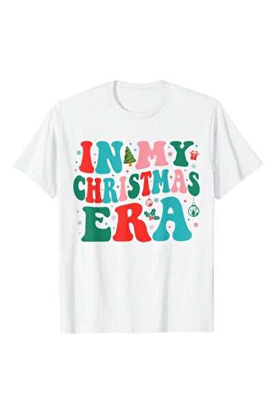4Car تي شيرت In My Era Cute Groovy Christmas Holiday Xmas، 220 جرام من القطن ...