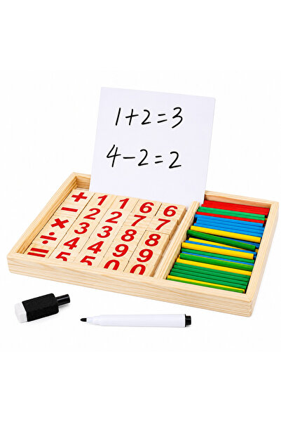 Stuniko ® Joc Montessori din Lemn pentru Învățarea Matematicii – Set Educativ...