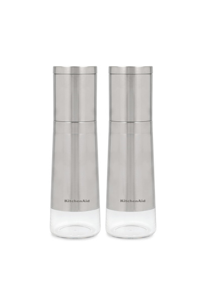 Kitchenaid Salt and Pepper Grinder Set – Refillable Stainless Steel Mills wit...