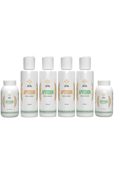 OEM 2 x Set Apitoxin, 2 tuburi cu gel de mentă, 2 tuburi cu gel de miere, 2 c...