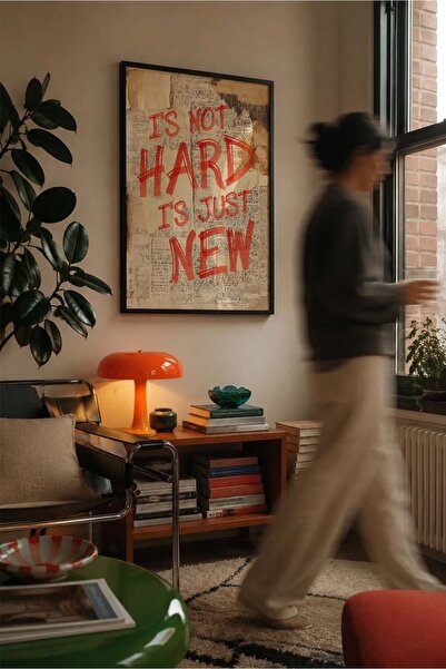 WogArts Is Not Hard It's Just New | Tipografi Poster