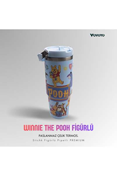 vovoyo Winne The Pooh Figürlü Premium Paslanmaz Çelik Termos