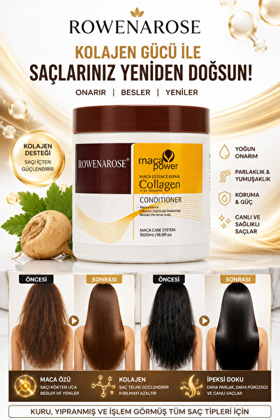 ROWENAROSE Keratin Saç Bakım Maskesi – Yoğun Onarım ve Derin Bakım
