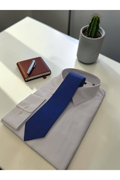 Sarar 7 cm Saks Mavi Saten Kravat