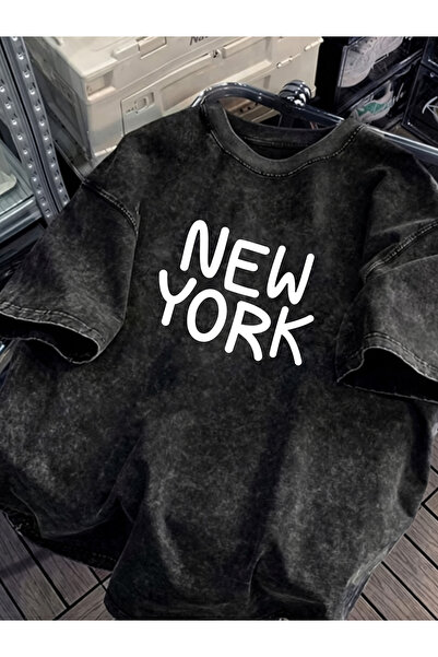 Pink Sky Unisex Oversize Vintage Washed Street Style Μόδα του δρόμου Βαμβακερ...