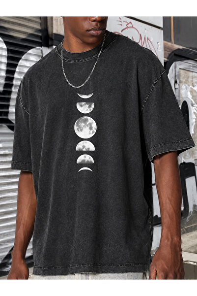 HOFFNUNG Unisex Oversize Vintage Washed Street Style Μόδα του δρόμου Βαμβακερ...