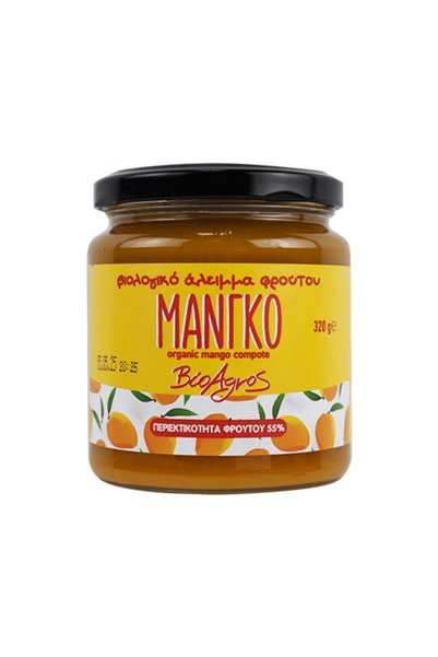 BioAgros Βιολογική Πάστα Μάνγκο Χωρίς Ζάχαρη 320γρ