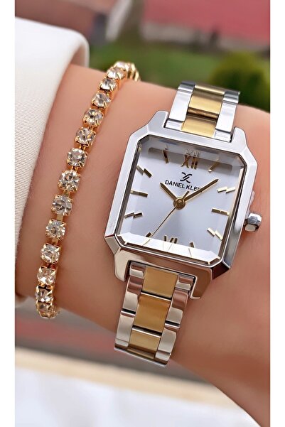 Daniel Klein Yellow Silver Color - 2 Year Warranty Square Small Case Women's ...