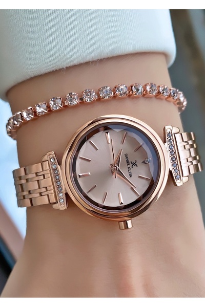 Daniel Klein Rose Gold Color - Women's Wristwatch - with Bracelet Gift 010Dkl...