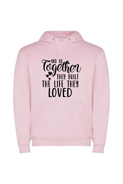 iLovePrints Love's Lifelong Framework Φούτερ με κουκούλα σε χρώμα Ροζ