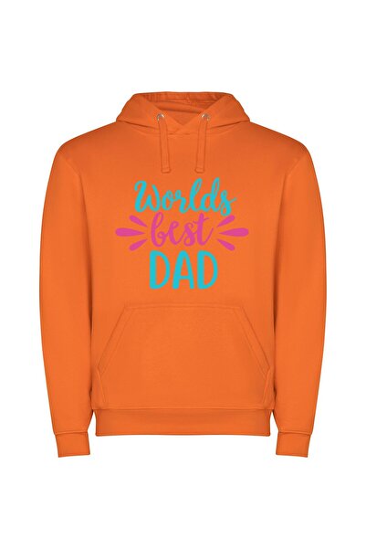 iLovePrints Dad: World's Wonderful Champion Φούτερ με κουκούλα σε χρώμα Πορτο...