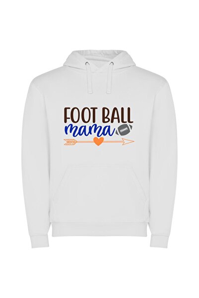 iLovePrints Mama's Superbowl Winning Shot Φούτερ με κουκούλα σε χρώμα Λευκό