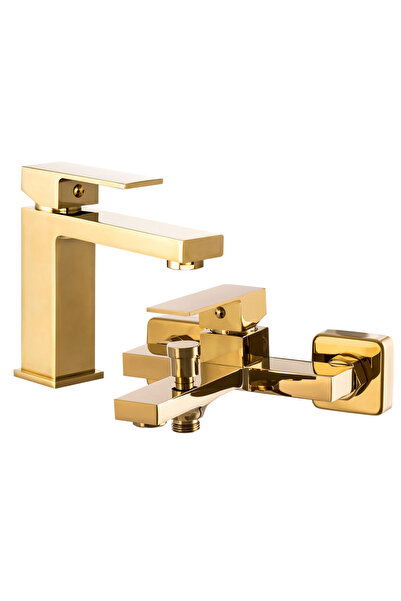 Granitan Set baterie pentru baie Granitan, Alamă, 150 mm, Auriu