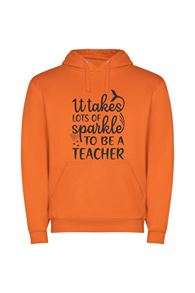 iLovePrints Teacher: Sparkling Light of Education Φούτερ με κουκούλα σε χρώμα...