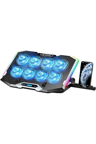 GENERAL Laptop Cooling Pad, Laptop Cooler with 8 Quiet Fans for 12"-17" Compu...