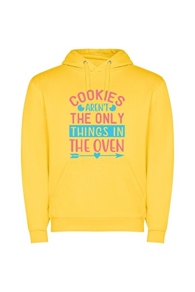 iLovePrints Sizzling Homemade Oven Delights Φούτερ με κουκούλα σε χρώμα Κίτρινο