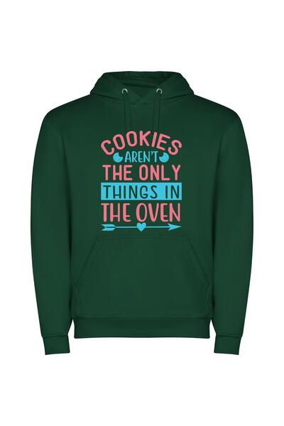 iLovePrints Sizzling Homemade Oven Delights Φούτερ με κουκούλα σε χρώμα Πράσινο