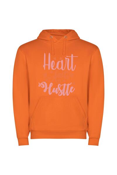 iLovePrints Pink Heart Hustlers: Clean Design Φούτερ με κουκούλα σε χρώμα Πορ...