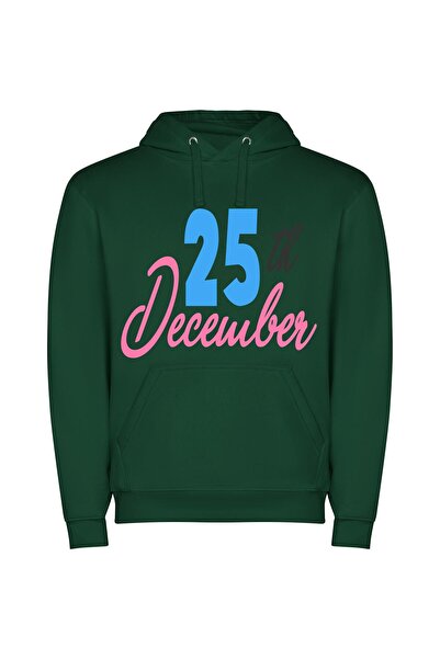 iLovePrints Festive 256 Colors Delight Φούτερ με κουκούλα σε χρώμα Πράσινο