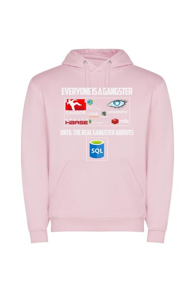 iLovePrints Logos Stack: Money Insights Φούτερ με κουκούλα σε χρώμα Ροζ