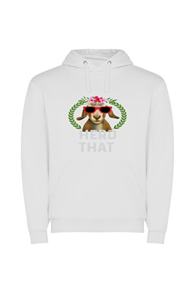 iLovePrints Chic Animal Artistry Spectacular Φούτερ με κουκούλα σε χρώμα Λευκό