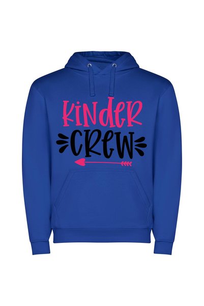 iLovePrints Vibrant Kinder Crew: Next Gen! Φούτερ με κουκούλα σε χρώμα Μπλε