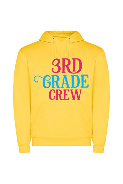 iLovePrints Grade3 Logo Print Φούτερ με κουκούλα σε χρώμα Κίτρινο