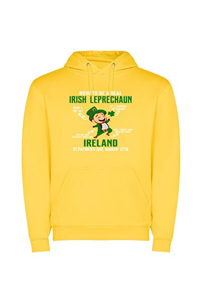 iLovePrints Emerald Isle Extravaganza Φούτερ με κουκούλα σε χρώμα Κίτρινο
