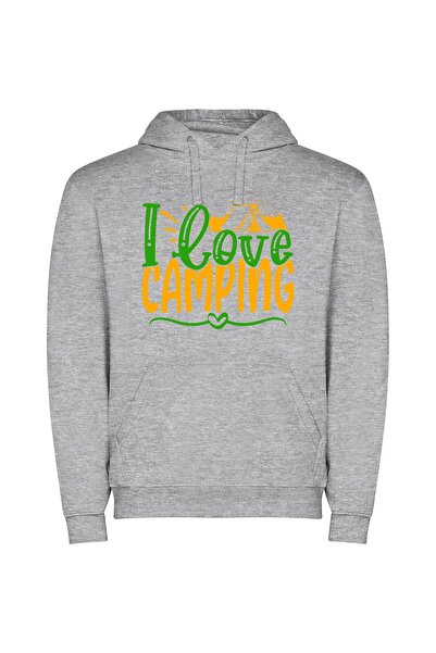 iLovePrints Tentastic Glamp-camp Delight Φούτερ με κουκούλα σε χρώμα Γκρι