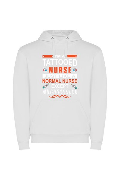 iLovePrints Norma's Noble Nursing Legacy Φούτερ με κουκούλα σε χρώμα Λευκό