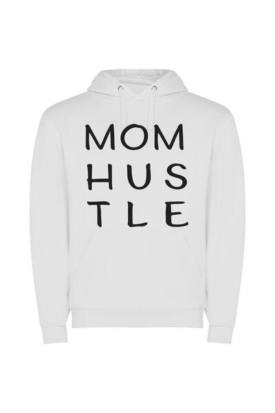 iLovePrints The Monochrome Hustler Journey Φούτερ με κουκούλα σε χρώμα Λευκό