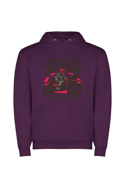 iLovePrints Retro Moto Madness Φούτερ με κουκούλα σε χρώμα Μωβ