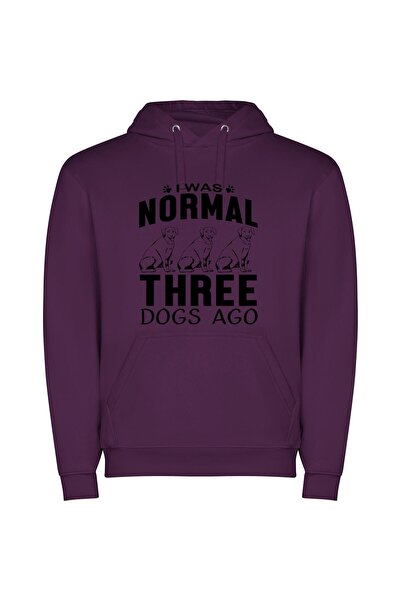 iLovePrints Norma's Fashionable Canine Trio Φούτερ με κουκούλα σε χρώμα Μωβ