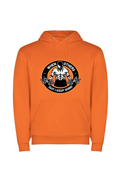 iLovePrints Muscle Master: Silhouette Strength Φούτερ με κουκούλα σε χρώμα Πο...