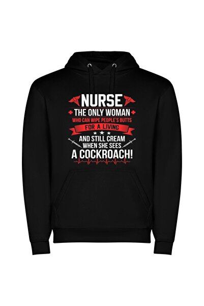 iLovePrints Glamorous Cockroach Conqueror: Nurse Φούτερ με κουκούλα σε χρώμα ...