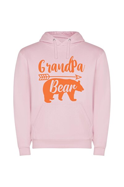 iLovePrints Arrowed Grizzly: Trending Legends Φούτερ με κουκούλα σε χρώμα Ροζ