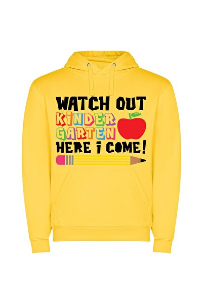 iLovePrints Future Garden Kids' Teaser Φούτερ με κουκούλα σε χρώμα Κίτρινο