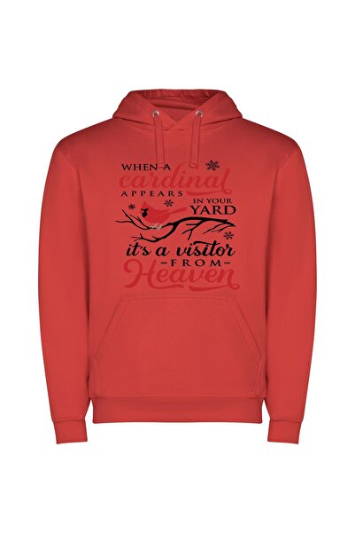 iLovePrints Heavenly Cardinal: Backyard Blessing Φούτερ με κουκούλα σε χρώμα ...