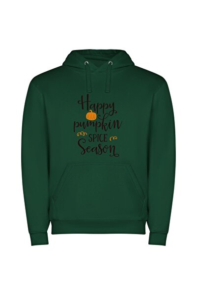 iLovePrints Seasonal Happiness Delight Φούτερ με κουκούλα σε χρώμα Πράσινο