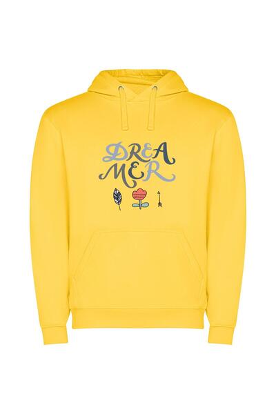 iLovePrints Dream Blossom Φούτερ με κουκούλα σε χρώμα Κίτρινο